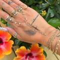 14k Gold-Filled Dual Ring Handchain
