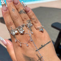 Sterling Silver Heart Finger Chain