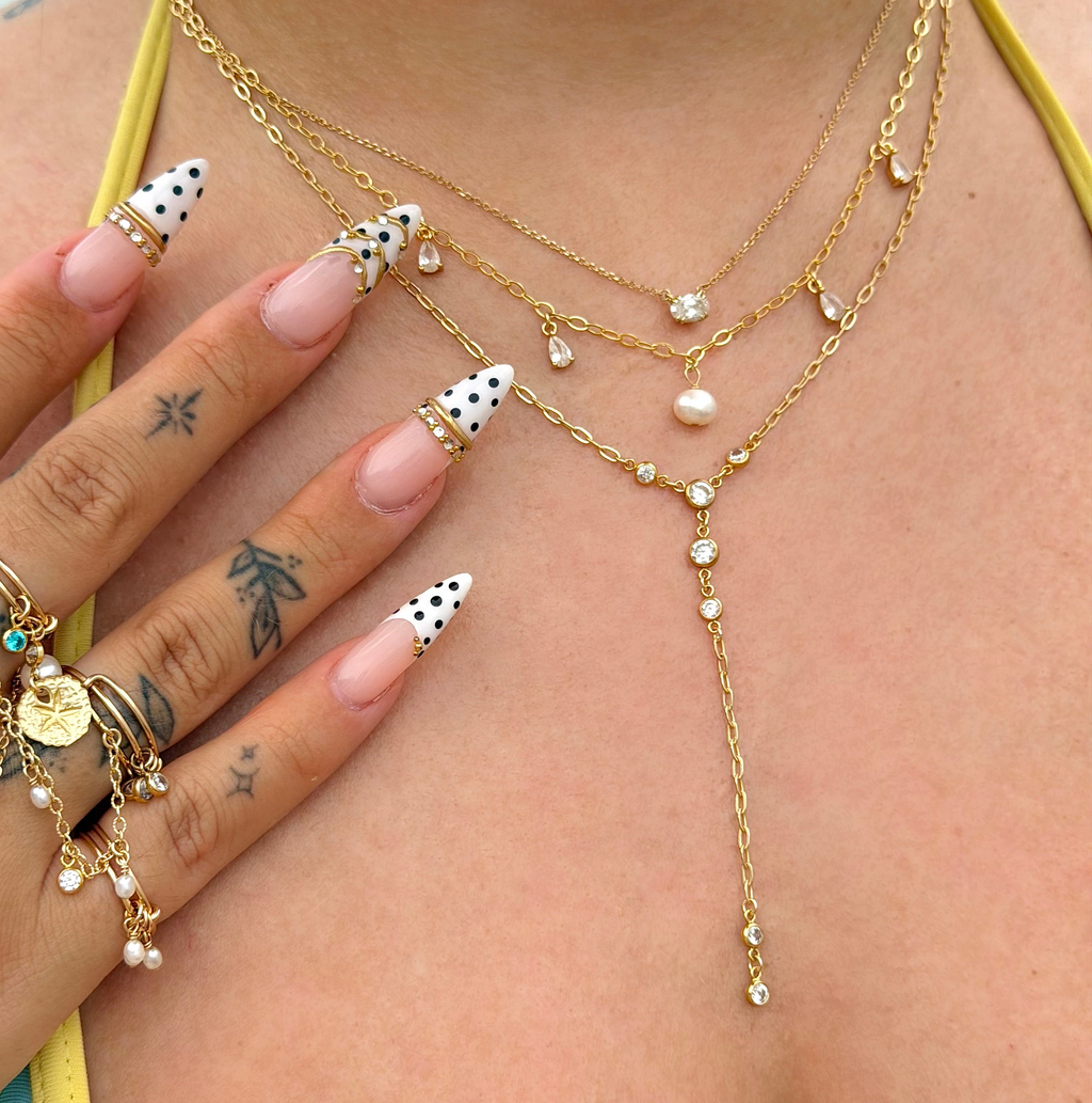 14k Gold-Filled Lariat Drop Necklace