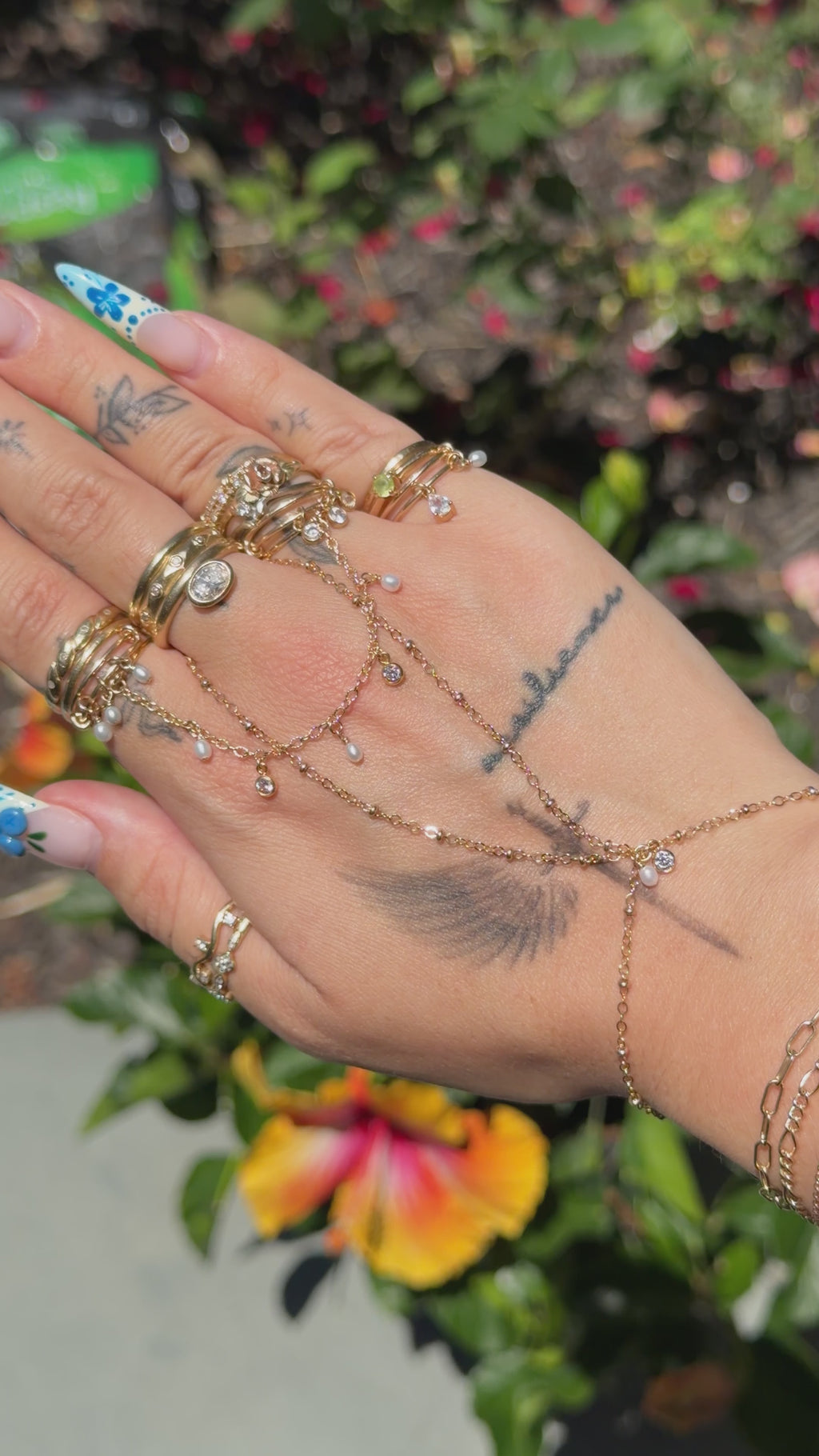 14k Gold-Filled Finger Chain