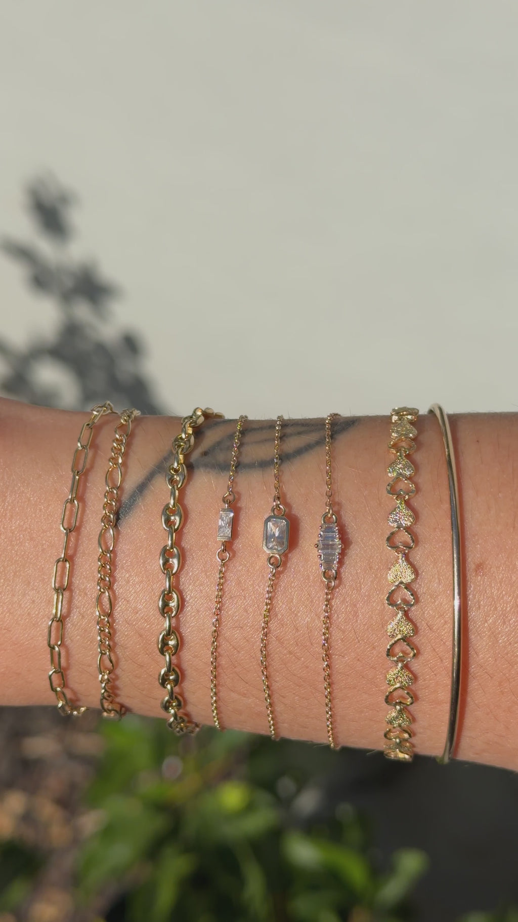 14k Lab-Grown Moissanite Baguette Bracelet