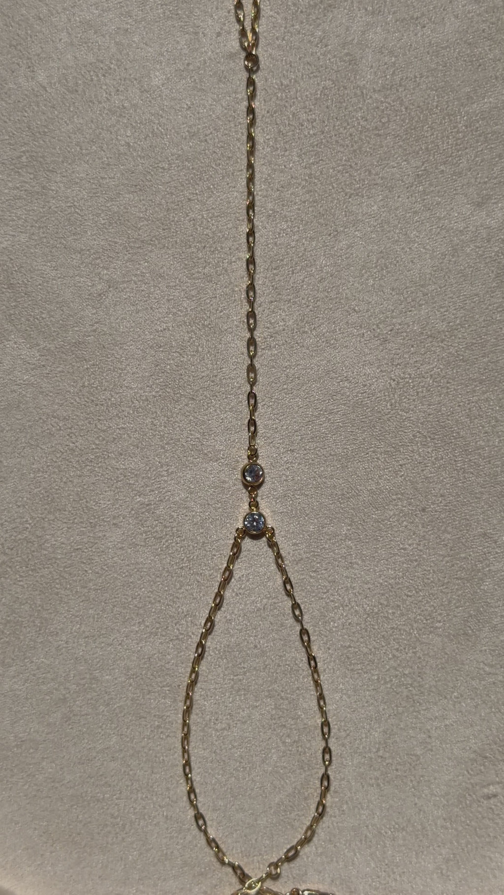 14k Gold-Filled Double CZ Handchain