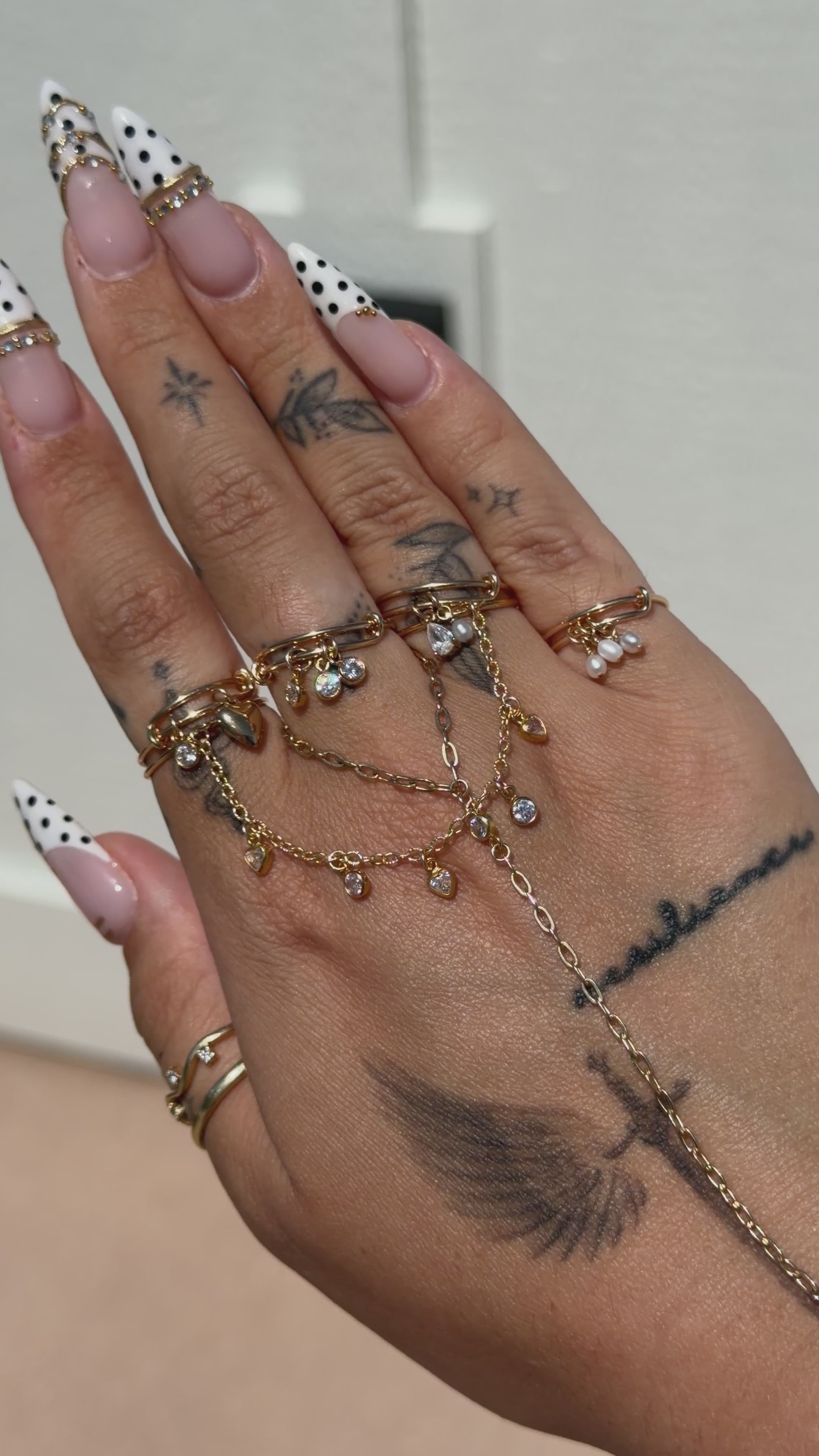 14k Gold-Filled Heart Finger Chain
