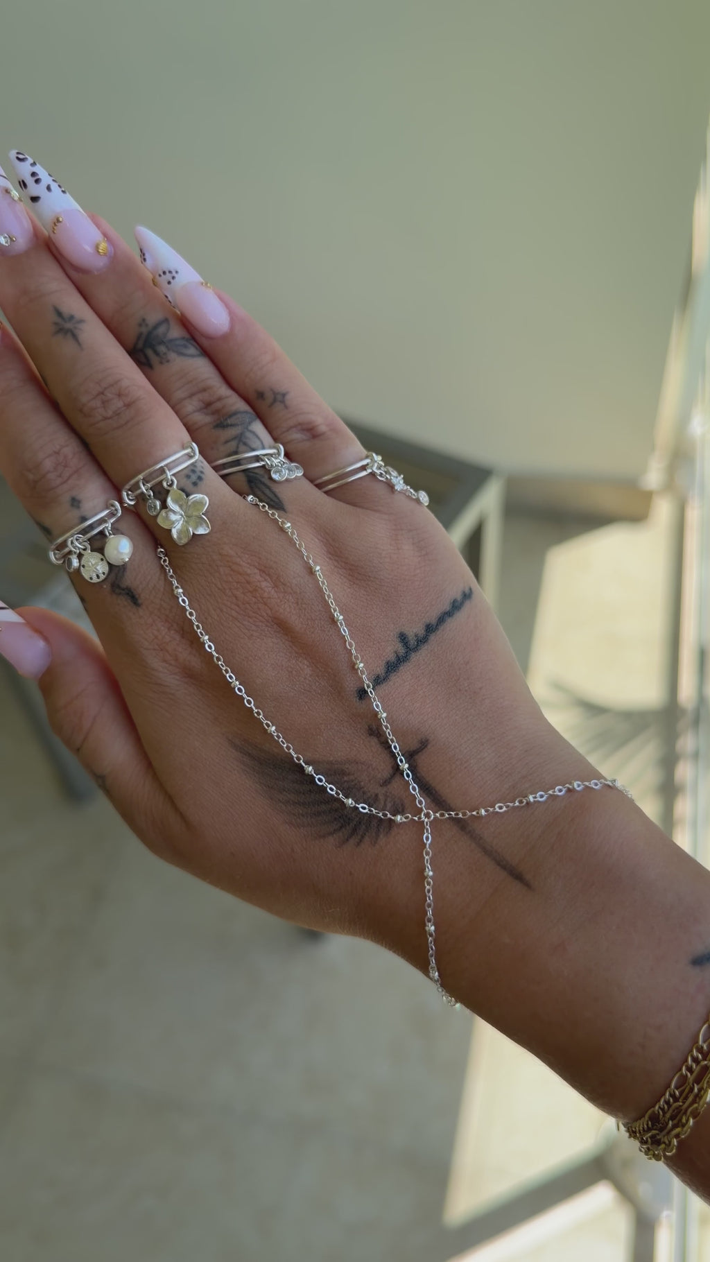 Sterling Silver Satellite Chain Handchain
